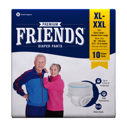 Buy Friends Premium Adult Diapers Pant Style - 20 Count -L- with odour lock  and Anti-Bacterial Absorbent Core Online at Best Prices in India - JioMart.